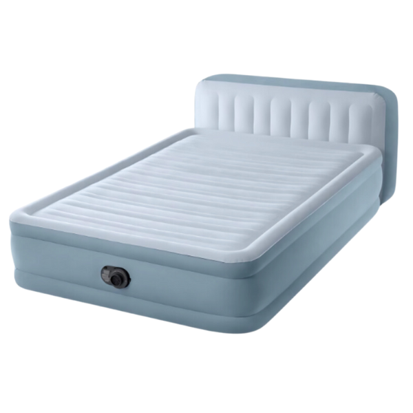 INTEX Saltea VELUR 152x236x86cm cu SPATAR si pompa, PLUSH