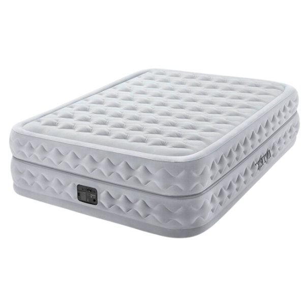 INTEX Pat gonflabil “Velur Supreme” 152x203x51 cm cu pompă încorporată 220V, până la 272 kg