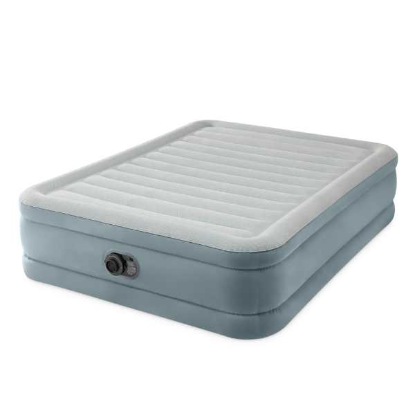 INTEX Pat gonflabil “Velur Queen Premium Comfort” 152x203x46 cm cu pompă încorporată 220V, până la 272 kg