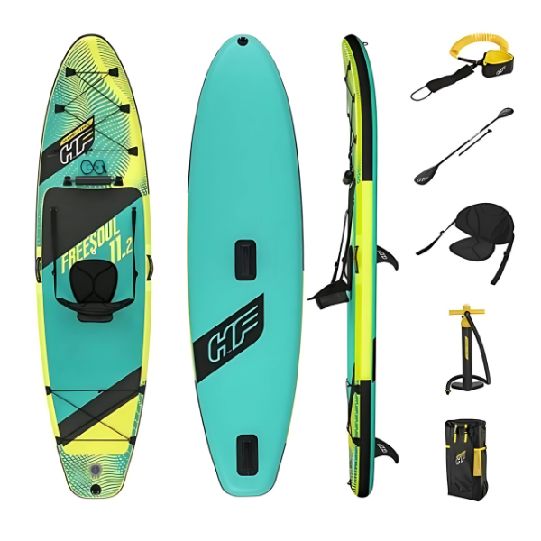 Bestway SUP – placă 2 în 1 Freesoul Tech Convertible 340 х 89 х 15 cm cu cu scaun, vâslă, pompă