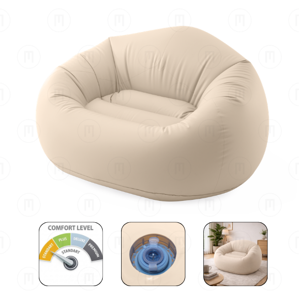INTEX Fotoliu VELUR 137x127x74cm BEANLESS BAG