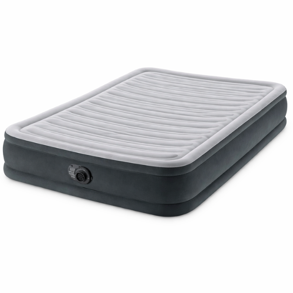INTEX Pat gonflabil “Velur Comfort-Plush” 137x191x33 cm cu pompă încorporată 220V, până la 272 kg