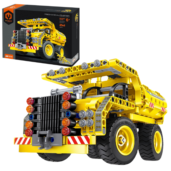 Set de construcție 2 în 1 iM Master Mechanical Master – „Camion Basculant – Avion”, 371 piese
