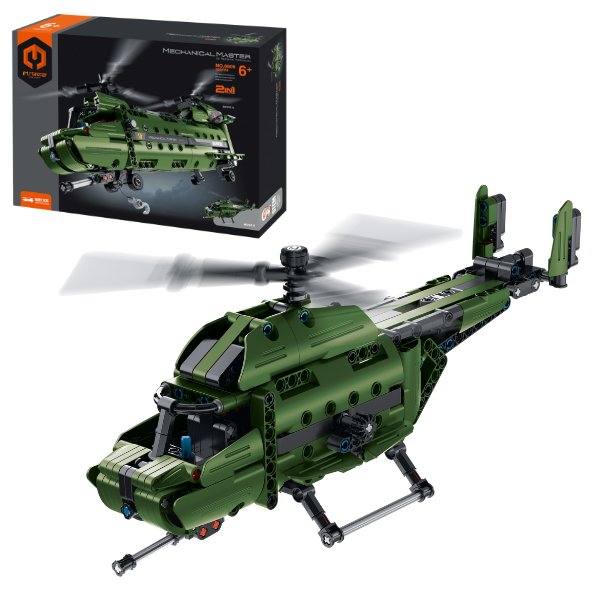 Set de construcție 2 în 1 iM Master Mechanical Master – „Elicopter Militar”, 393 piese