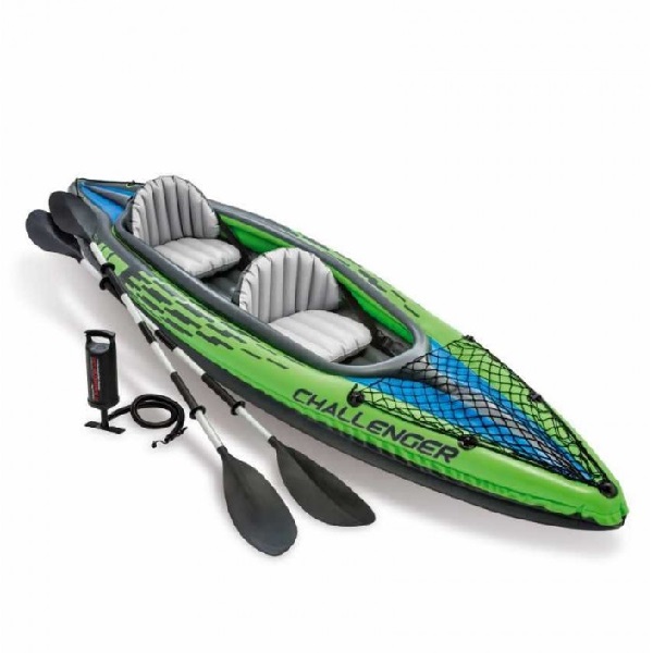 INTEX Caiac gonflabil “Challenger K2” cu vâsle și pompă, 351x76x38 cm, până la 180 kg