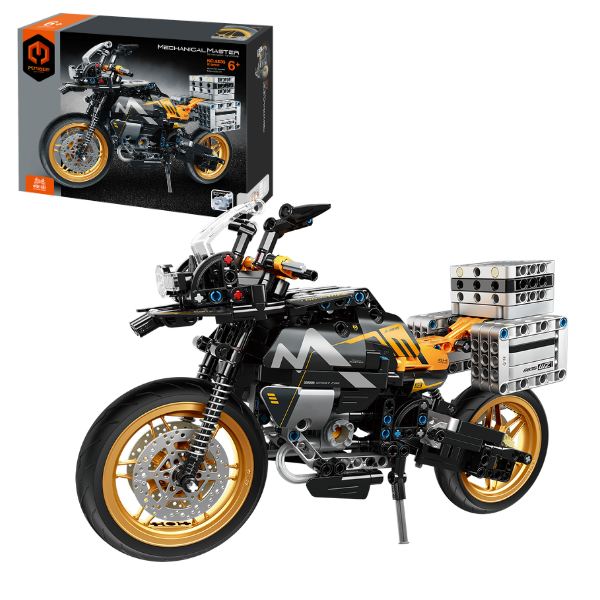 Set de construcție iM Master Mechanical Master „Motocicletă cu portbagaj”, 572 piese