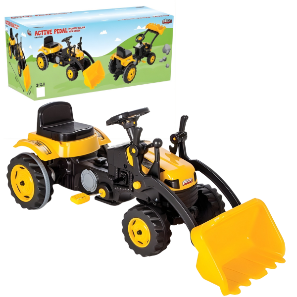 Tractor Excavator cu pedale “Active”, galben