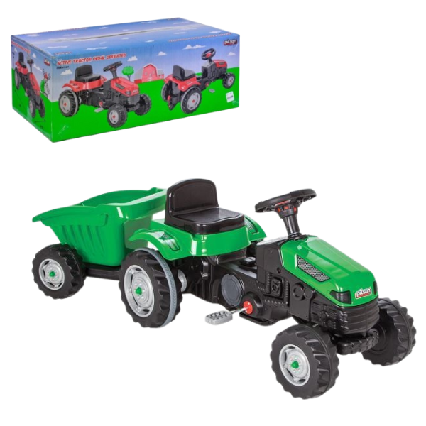 Tractor cu remorca ACTIVE, verde