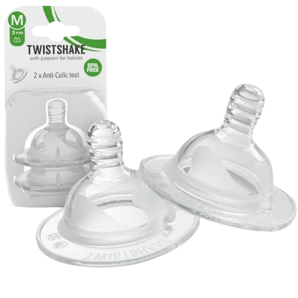 Set 2 tetine anticolici Twistshake, 2+ luni