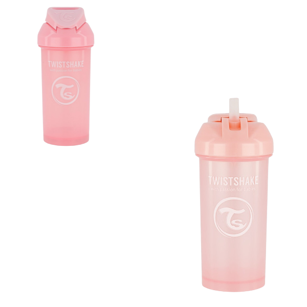 Cana cu Pai, Roz Pastel, 360 ml