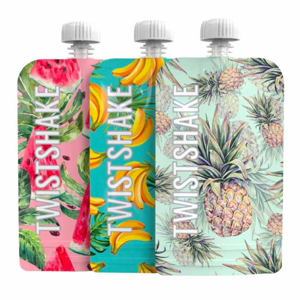 Set de Recipiente Reutilizabile pentru Piure (3 bucăți), 220 ml