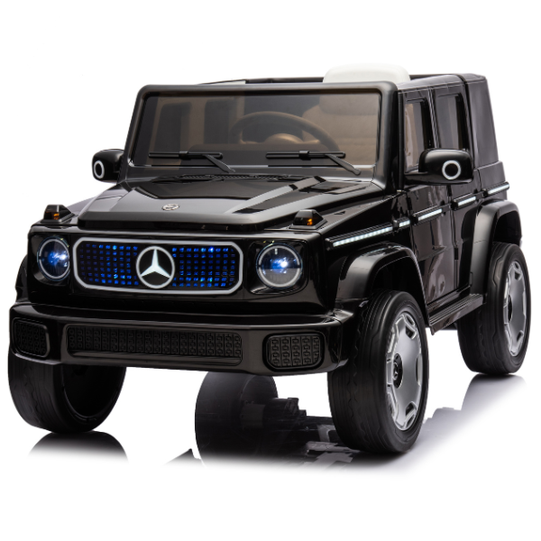 Mașinuță MERCEDES BENZ EQG, Baterie 12V9AH, 2 motoare de 90W, roți EVA, scaune din piele