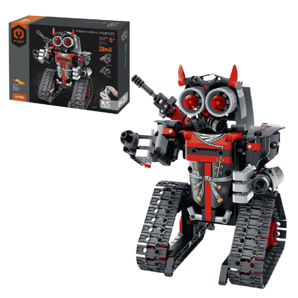 Set de construcție 3 în 1 iM Master Mechanical Master „Robot Roșu”, cu telecomandă, 432 piese