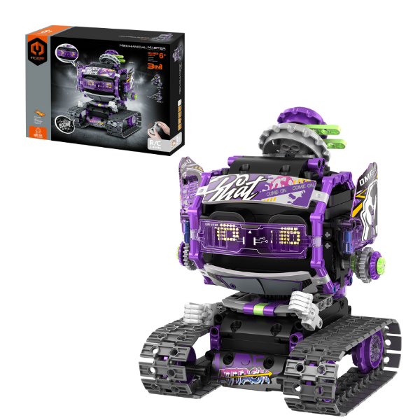 Set de construcție 3 în 1 iM Master Mechanical Master „Robot – transformer”, cu telecomandă, 458 piese