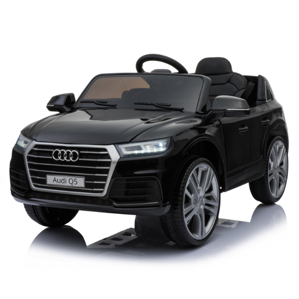 Mașinuță AUDI Q5, Baterie 12V7AH, 2 motoare de 90W, roți EVA, scaune din piele