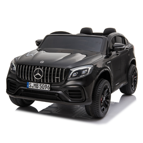 Mașinuță MERCEDES-BENZ GLC 63S, Baterie 12V7AH, 2 motoare de 35W, roti EVA, suspensie, scaune din piele