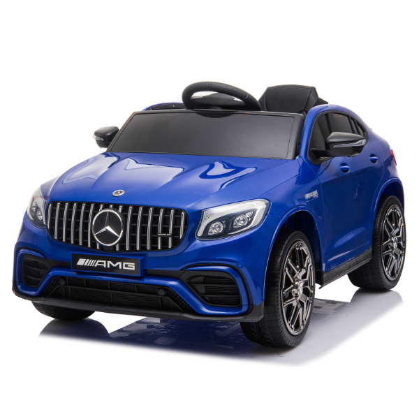 Mașinuță MERCEDES-BENZ AMG GLC 63S, Baterie 12V7Ah, 2 motoare de 35W, roți EVA, scaune din piele