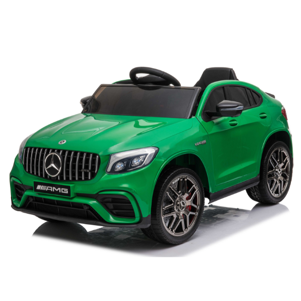 Mașinuță MERCEDES-BENZ AMG GLC 63S, Baterie 12V7Ah, 2 motoare de 35W, roți EVA, scaune din piele