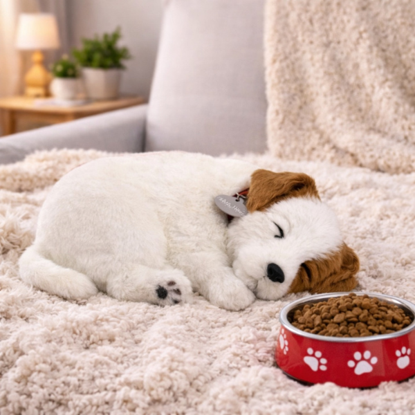 Cățeluș „Jack Russell Terrier” cu imitație de respirație