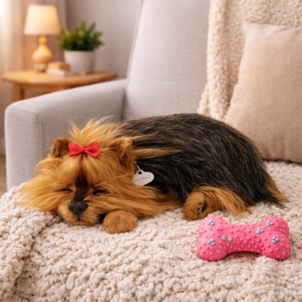 Cățeluș “Yorkshire Terrier” cu imitație de respirație
