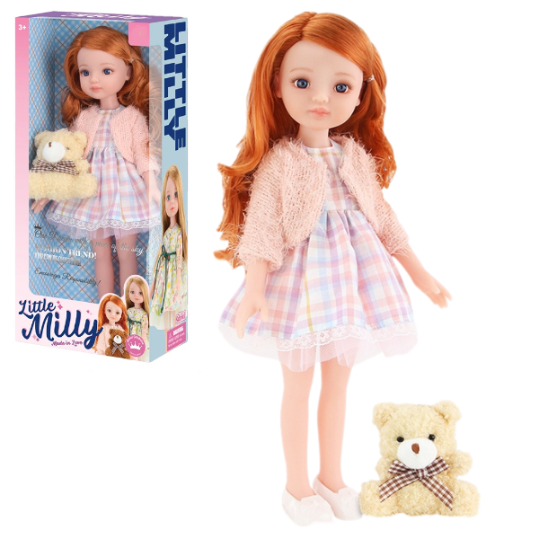 Păpușa “Mica Milly” cu ursulețul de pluș, 35 cm