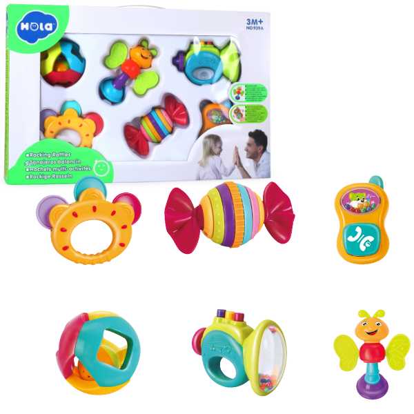 Set de zornăitoare cu dentiție “Rocking”, 6 modele
