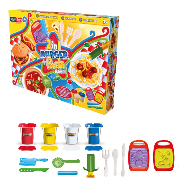 Set de modelare 2-în-1 “Burger și Paste”