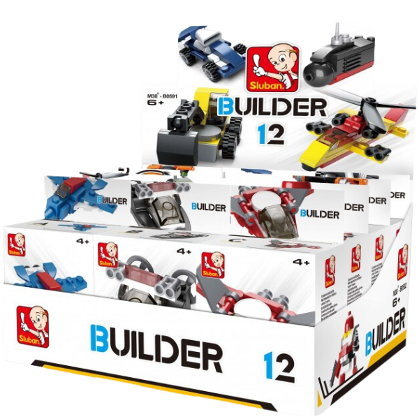 Set de construcție ”Construiește un automobil”, 12 modele, de la 18 pînă la 31 elem.