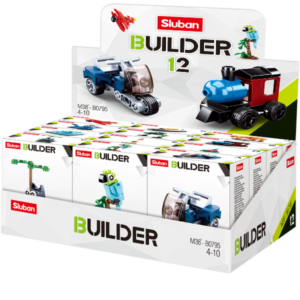 Set de construcție ”Construiește figurina”, 12 modele, de la 25 pînă la 36 elem.