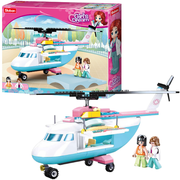 Set de construcție ”Elicopter- ambulanță”, 163 elem.