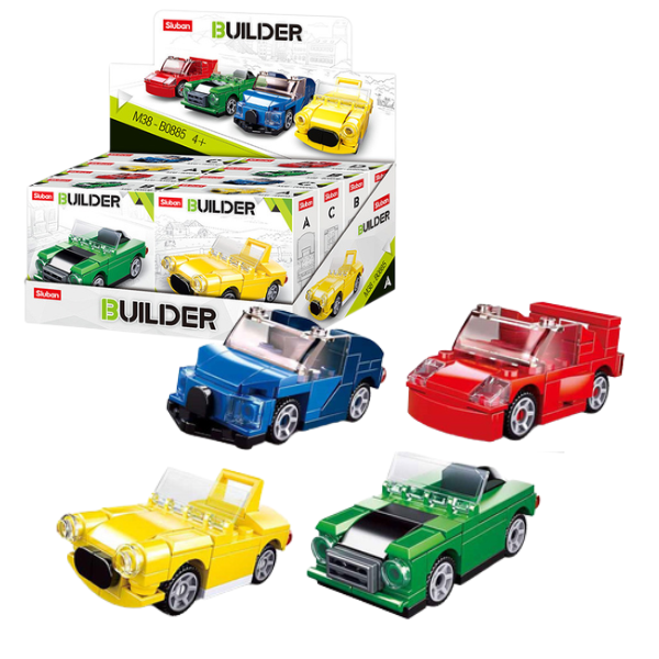 Set de construcție ”Construiește un automobil”, 4 modele, de la 44 pînă la 45 elem.