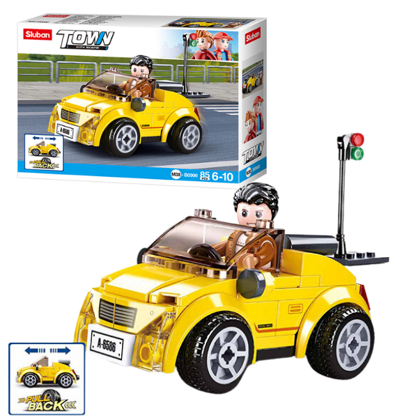 Set de construcție ”Mașină sport” cu inerție, 85 elem.