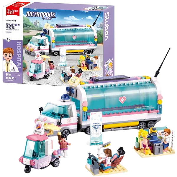 Set de construcție ”Clinică mobilă pe roți”, 477 elem.