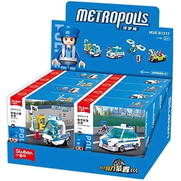 Set de construcție ”Poliția de patrulare”, 4 modele, de la 97 pînă la 135 elem.