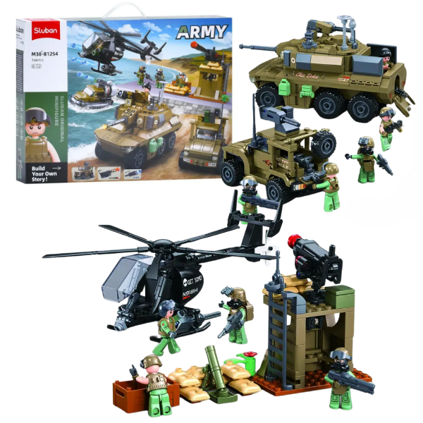 Set de construcție “Vehicule militare”, 744 elem.
