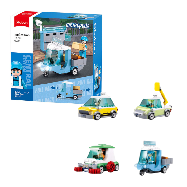 Set de construcție “Servicii urbane”, 4 modele, de la 94 pînă la 105 elem.