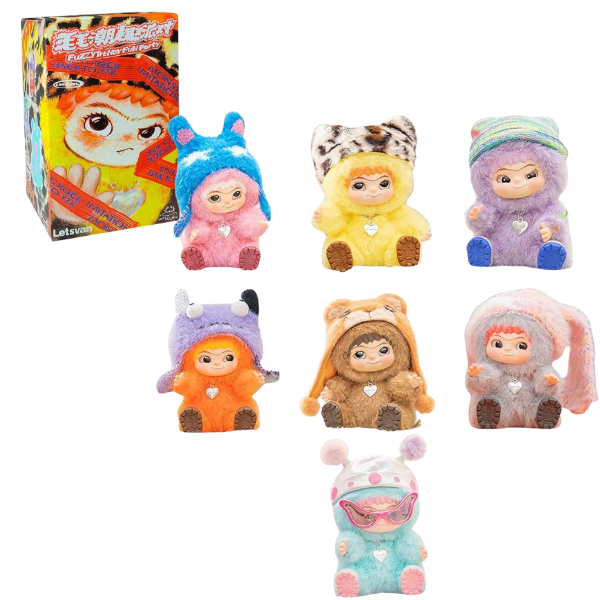 Figurină Wakuku — Seria “Fuzzy Trendy Fun Party”, 17 cm