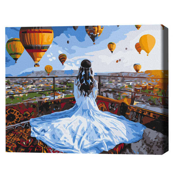Pictură pe numere 40*50 сm (fără cutie)  – Visător în Cappadocia