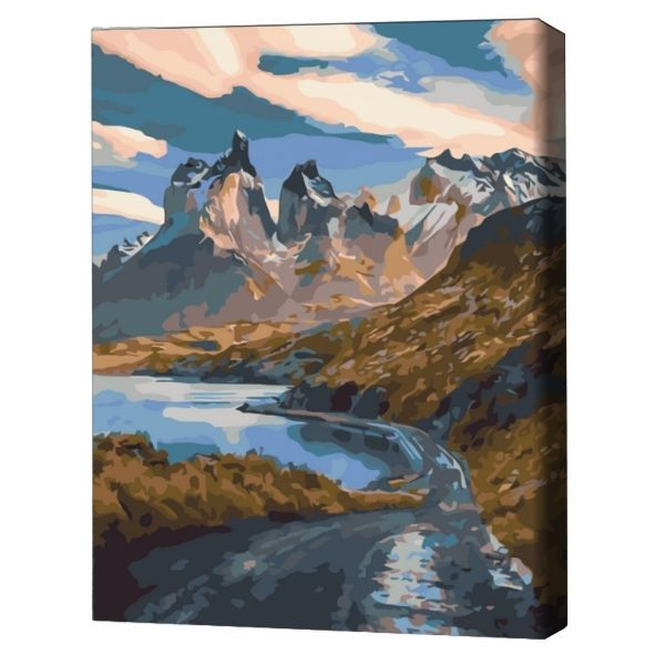 Pictură pe numere 40*50 cm (în cutie) –  Serpentină montană.