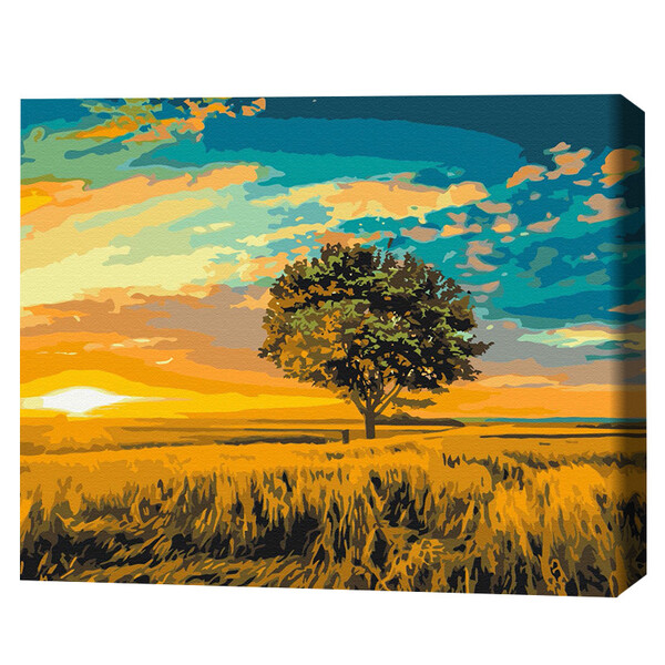 Pictură pe numere 40×50 cm (în cutie) – Apus de aur