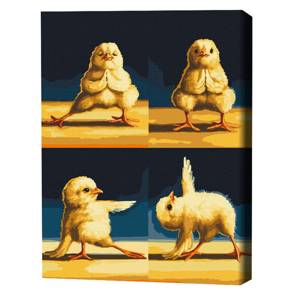 Pictură pe numere 40*50 сm (fără cutie) – Puiul – yoga 2