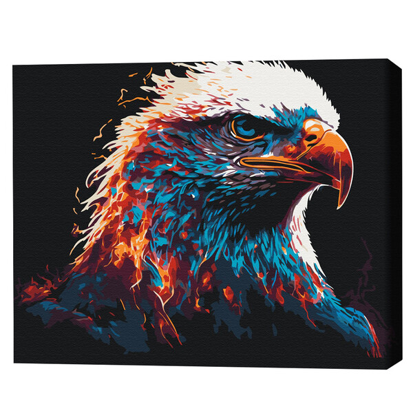 Pictură pe numere 40*50 cm (în cutie) – Vultur în flăcări