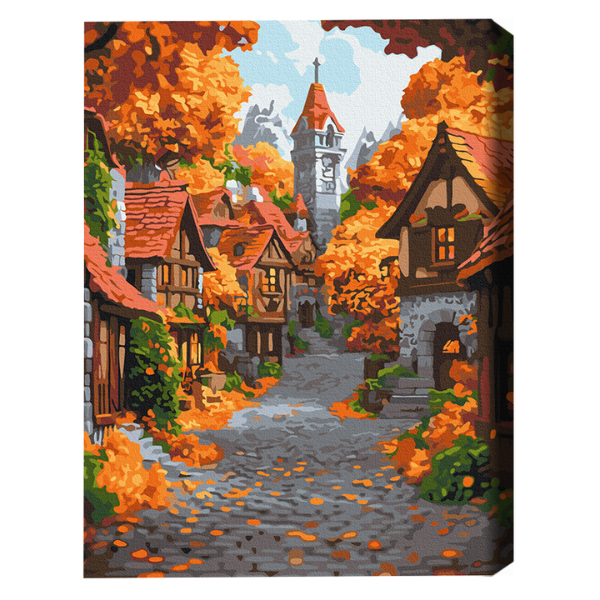 Pictură pe numere 40×50 (în cutie) – Orașul octombrie