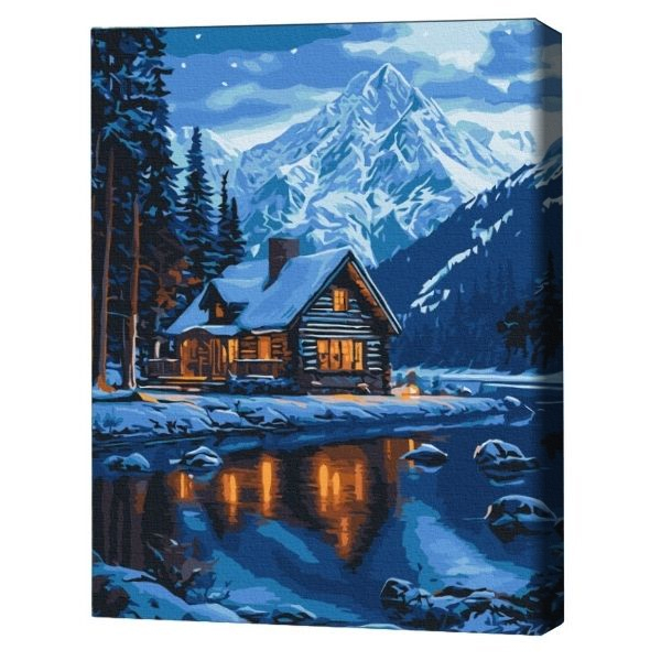 Pictură pe numere 40х50 cm (fără cutie) – Oglinda înghețată a lacului.
