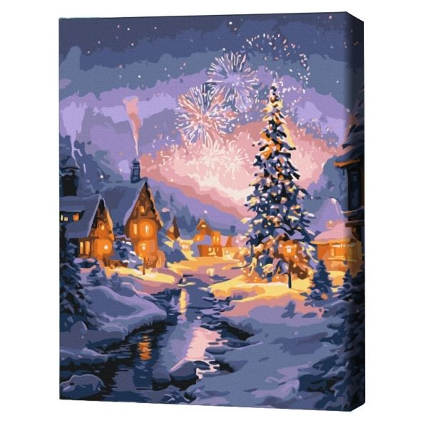 Pictură pe numere 40*50 cm (în cutie) – Clipa sărbătorească.