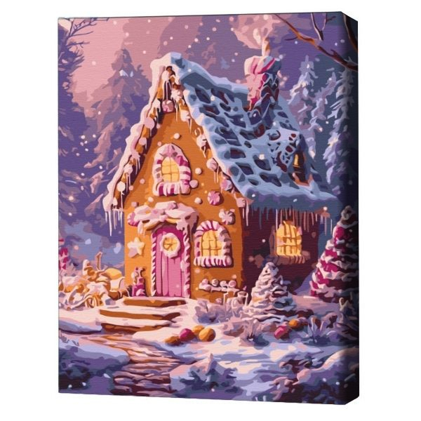 Pictură pe numere 40*50 cm (în cutie) –Iarnă dulce.