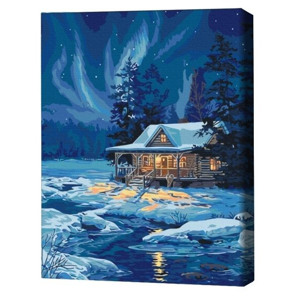 Pictură pe numere 40х50 cm (fără cutie) – Aurora polară