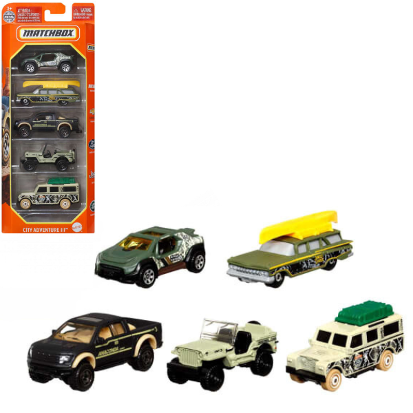 Hot Wheels Set 5 masini de baza Matchbox (as).