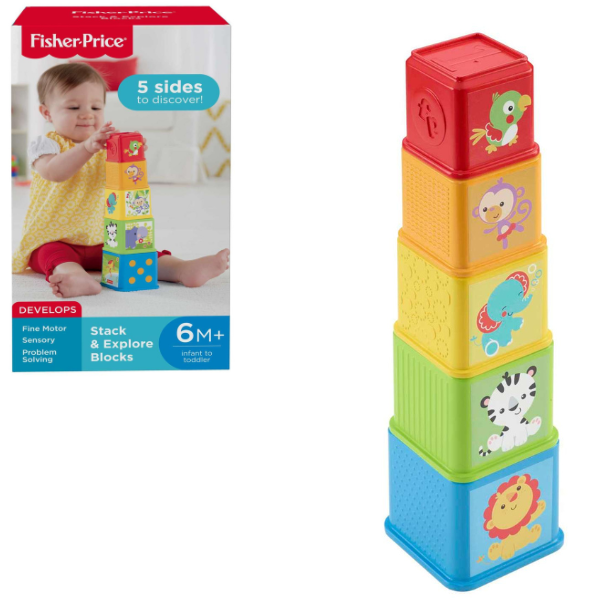 Fisher-Price Piramida „Cuburi cu animale”