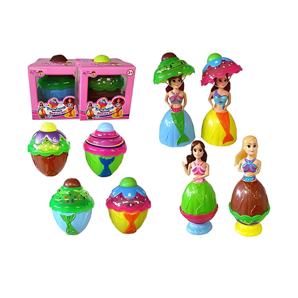 Mini-păpușă “Sirena în cupcake” 12 stiluri